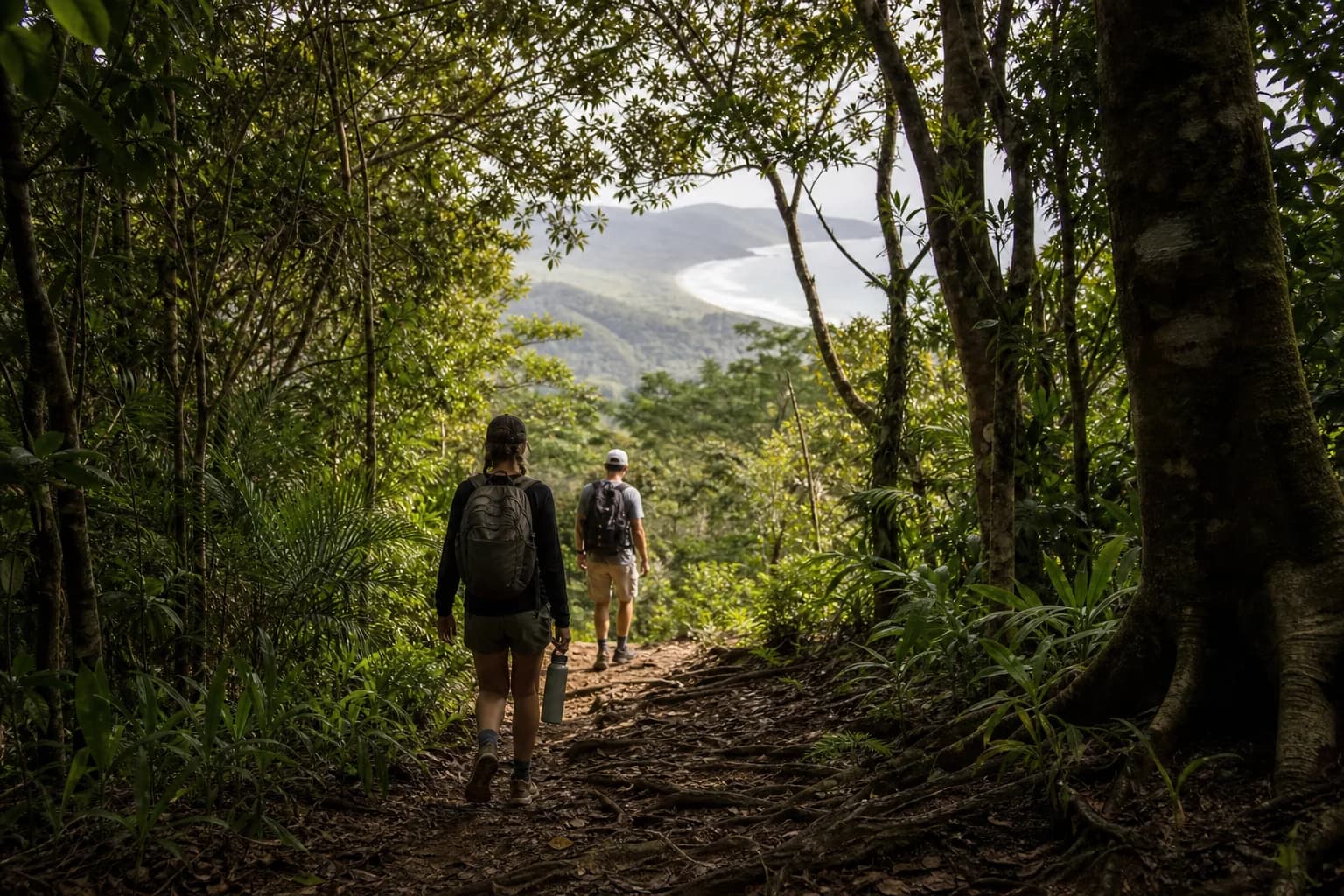 Hiking through Cabo Blanco forest
