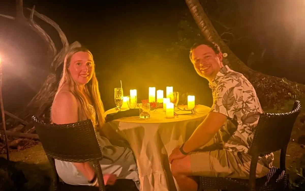 Image of Dinner on the Beach in Santa Teresa, Costa Rica.