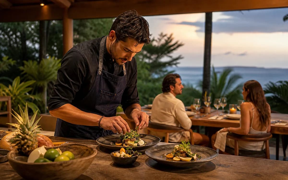 Editorial representation of Private Chef Experience - Villa Dinner in Santa Teresa, Costa Rica.