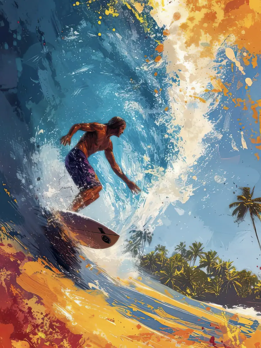 Dreamcatcher surf art inspired by Costa Rican waves
