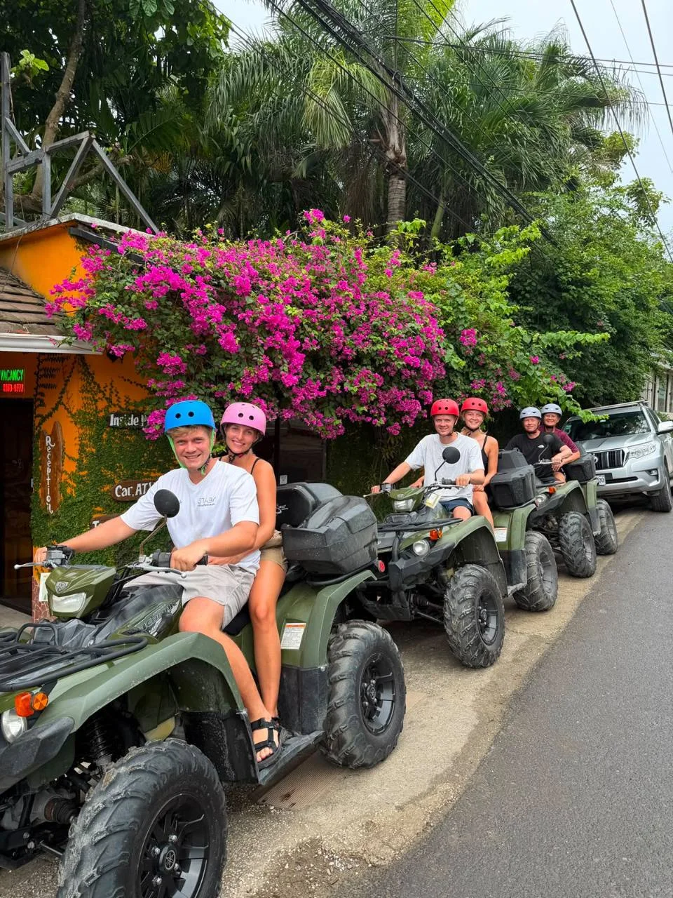 Guided ATV group ready to depart in Santa Teresa